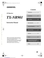 Onkyo TXNR901 Audio/Video Receiver Operating Manual